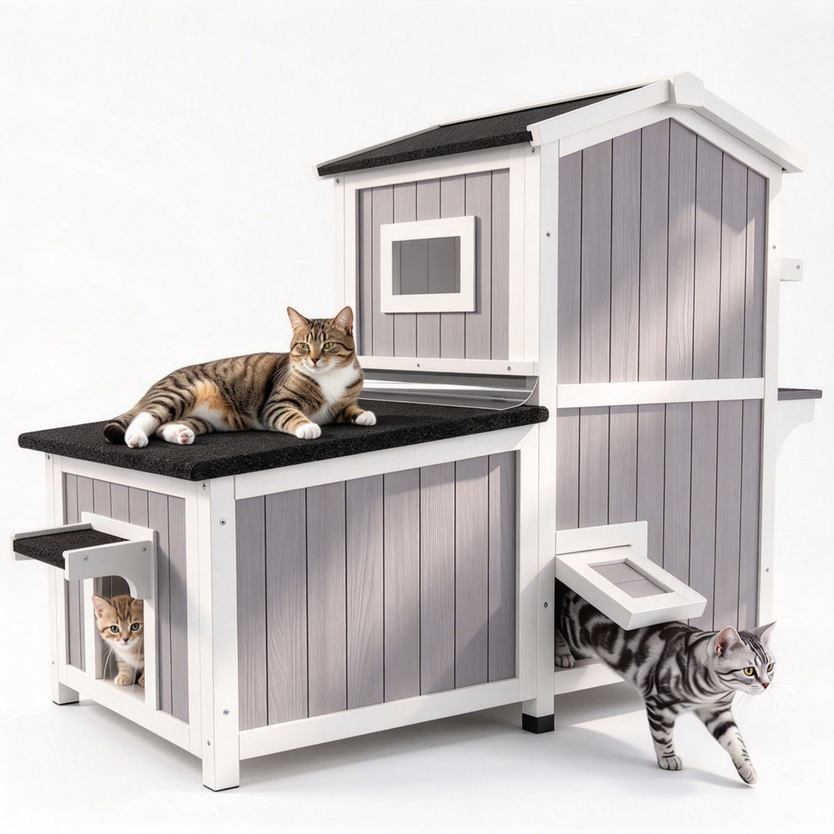 2-Story Outdoor Cat House