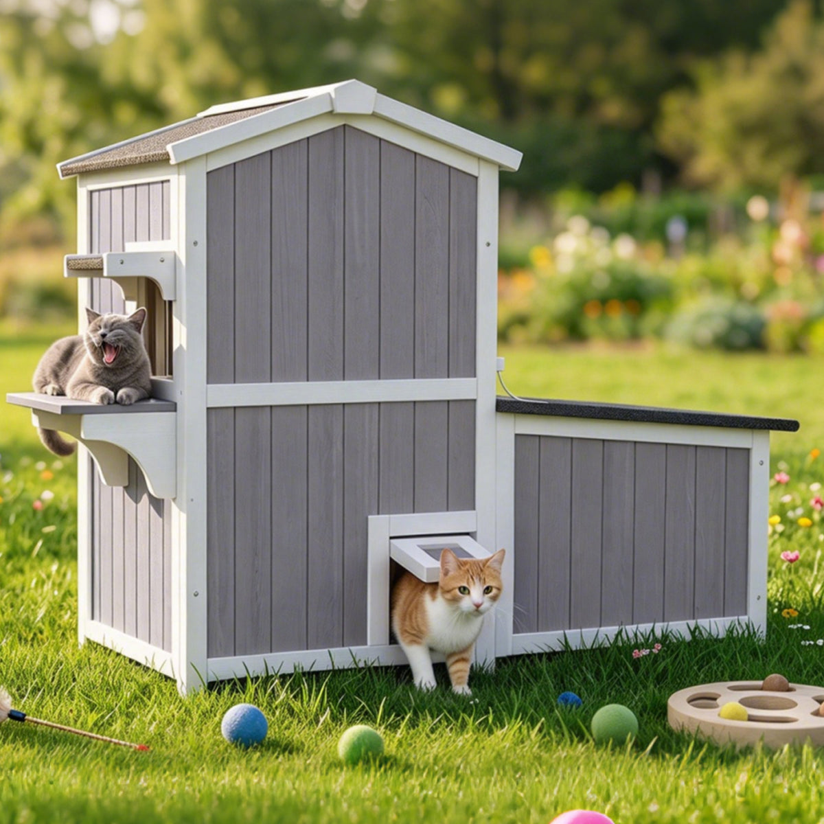 2-Story Outdoor Cat House