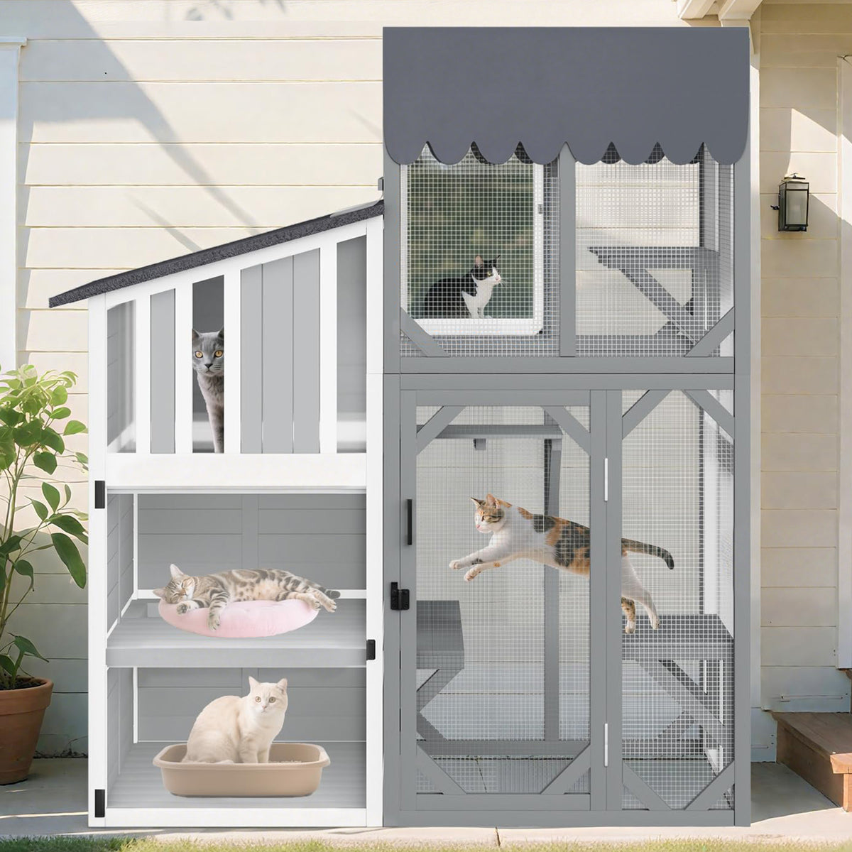 3-Tier Outdoor Cat Enclosure